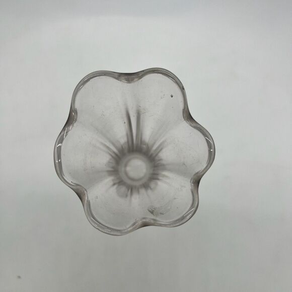 Vintage Clear Glass Swung Vase 11.75” AS IS - Picture 5 of 15